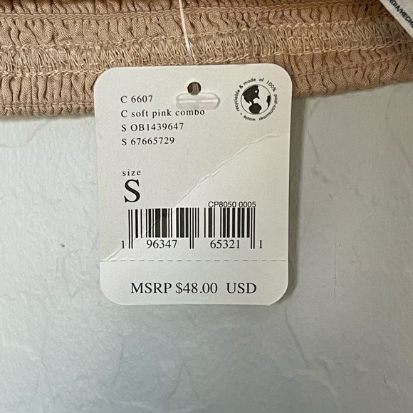 Free People Intimately Weekend Soft Pink Combo Crochet Bralette Top size Small - Picture 7 of 9